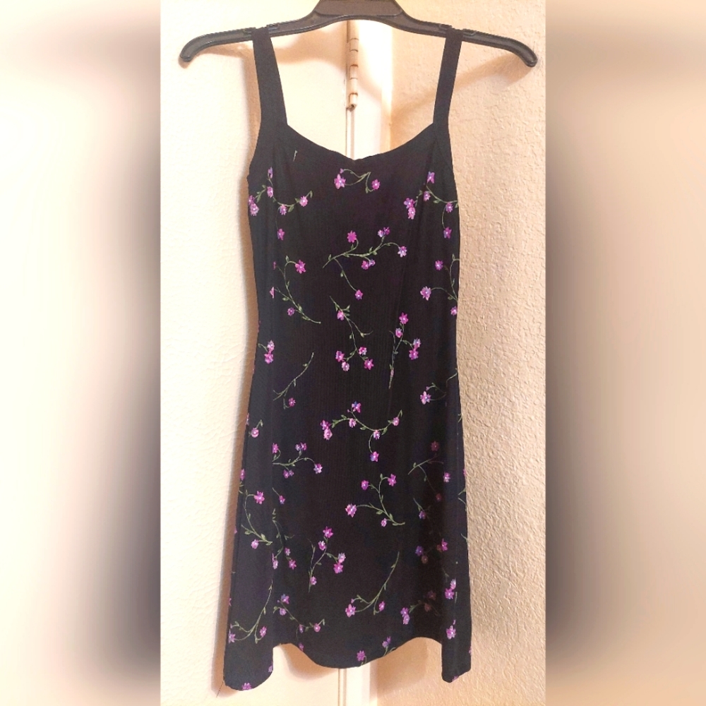 PS Floral Cherry Blossom Vintage 90s Y2k Spaghetti Strap Mini Dress